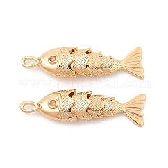 Messing micro pave klare zirkonia anhänger, Nickelfrei, Fisch Charme, echtes 18k vergoldet, 33x8.5x6 mm, Bohrung: 1.6 mm