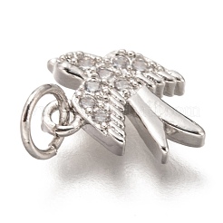 Messing micro pave klar zirkonia charme&nbsp;ZIRC-C020-48P
