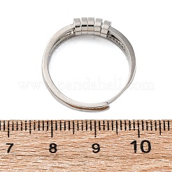 Messing Mikro Pflastern klare Zirkonia Fingerringe für Frauen lindern Angst&nbsp;RJEW-S624-05P-03