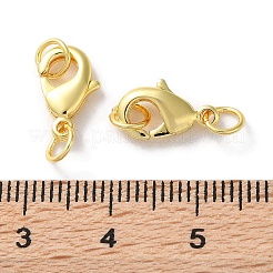 Rack de latón chapado broches pinza de langosta&nbsp;KK-F090-26G-02