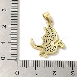 Pendentifs avec zircon cubiques à micro-pavés en laiton&nbsp;KK-Z042-18G-02