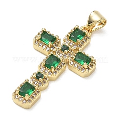 Pendentifs avec zircon cubiques à micro-pavés en laiton&nbsp;KK-CBA56EF-32G-04