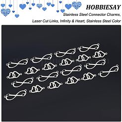 20 pz 2 stili 201 ciondoli per connettori in acciaio inossidabile&nbsp;FIND-HY0001-18