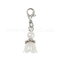 Decorazioni pendenti in perle di plastica ABS a forma di fiore&nbsp;HJEW-JM03134