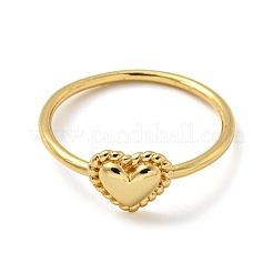 Bagues en forme de cœur en laiton plaqué en rack pour femmes&nbsp;RJEW-C081-04G