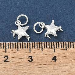 925 Sterling Silber Pavé klar Kubisch Zirkonia Stern Charms&nbsp;STER-H119-03S