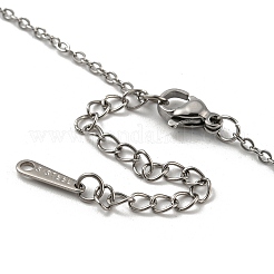 Collares con colgante de corazón de circonita cúbica micropavé de latón para el día de la madre&nbsp;NJEW-R263-03A-P