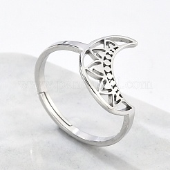Verstellbare Ringe aus anlaufgeschütztem 304 Edelstahl&nbsp;RJEW-K245-49P