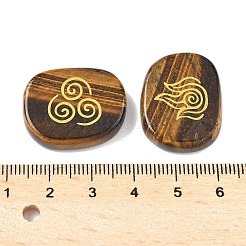 4 pz 4 stili di decorazioni per display in occhio di tigre naturale&nbsp;G-F786-02B-06
