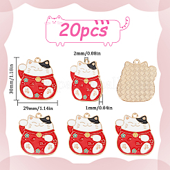 20pcs pendentifs en émail en alliage&nbsp;ENAM-SC0005-34