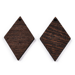 Pendentifs en bois de wengé naturel&nbsp;WOOD-T023-46A-01