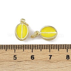 Pendentifs d'émail en laiton &nbsp;KK-H072-18G-08