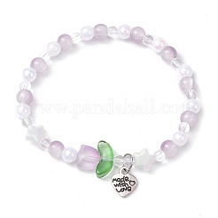 Bracelets extensibles en perles de jade&nbsp;BJEW-JB10684
