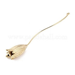 Pendentifs en laiton à fleurs tridimensionnelles&nbsp;KK-V006-02G-03
