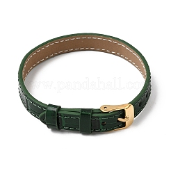 Pulseras de hilo de imitación de cuero con hebillas de acero inoxidable&nbsp;AJEW-Z053-01H