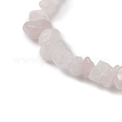 Stretch-Armbänder aus natürlichen Rosenquarzsplittern für Damen&nbsp;BJEW-JB11343-11