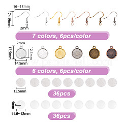 DIY Rohling-Set für baumelnde Ohrringe aus gewölbter Legierung&nbsp;DIY-GA0006-84