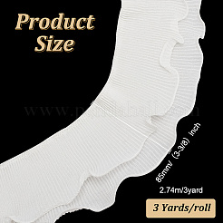 3 Yard doppellagiges plissiertes Polyesterband&nbsp;OCOR-WH0090-044B