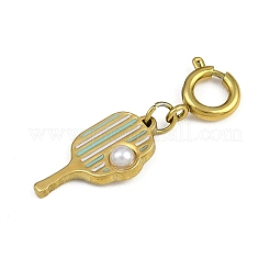 Colgantes de acero inoxidable esmaltados con decoraciones&nbsp;STAS-L296-16G