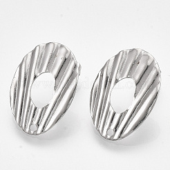 Anlaufgeschützte Ohrstecker-Beschläge aus Edelstahl 304&nbsp;LS-STAS-S079-47B