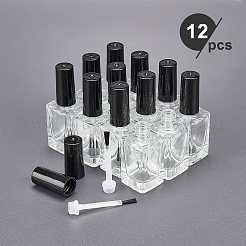 Bouteille vide de vernis à ongles en verre transparent&nbsp;MRMJ-BC0002-45