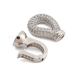 Messing Micro Pave klare Zirkonia Falte über Verschlüsse&nbsp;KK-C075-01P