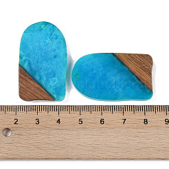 Pendentifs en résine & en bois&nbsp;WOOD-F015-13F