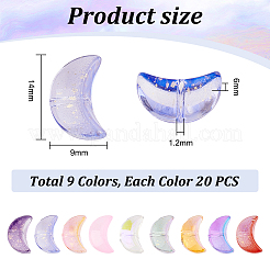 180 perlina di vetro trasparente galvanizzata a 9 colori&nbsp;EGLA-PH0001-34