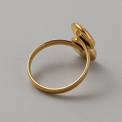 Componenti per anello polsino aperto in acciaio inossidabile 304&nbsp;STAS-WH0027-57G