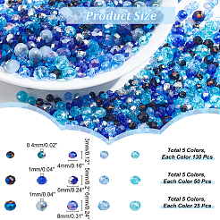 1025 ensemble de perles de verre transparentes électrolytiques de 15 styles&nbsp;EGLA-NB0001-27