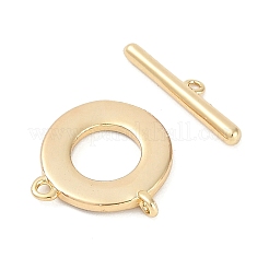 Fermagli a barilotto in ottone e conchiglia&nbsp;KK-K391-10G