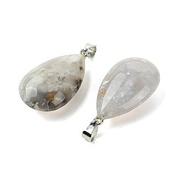 Pendentifs naturelles en agate blanche&nbsp;GG-K002-09E