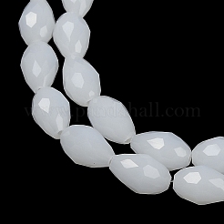Chapelets de perles en verre d'imitation jade électrolytique&nbsp;LS-EGLA-N013-J8mm-D03