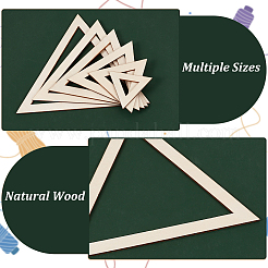 2 Set dreieckige Makramee-Holzringe zum Basteln&nbsp;DIY-BC0009-97