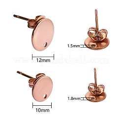 32 pieza de 8 estilos de accesorios para pendientes de acero inoxidable 304 con revestimiento al vacío de PVD&nbsp;STAS-SZ0001-40