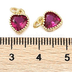 Véritables breloques en zircone cubique incrustée de laiton plaqué 18k or véritable&nbsp;ZIRC-L100-074G-06