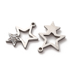 Colgantes de arcilla con rhinestone de acero inoxidable 304&nbsp;STAS-P406-17I-P