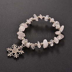 Natürlichen Edelstein Perlen Stretch Kids Charme Armbänder&nbsp;BJEW-JB01827