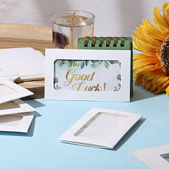 150 Stück rechteckige Mini-Geschenkkartenumschläge aus Papier mit hohlem sichtbarem Fenster&nbsp;CON-GL0001-06