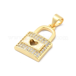 Pendentifs en laiton zircon cubique transparent&nbsp;KK-A221-10G