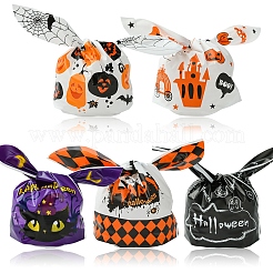 50 Stück 5 Arten Kaninchen geformte Plastiktüten für Halloween-Süßigkeiten&nbsp;ABAG-FS0001-08A