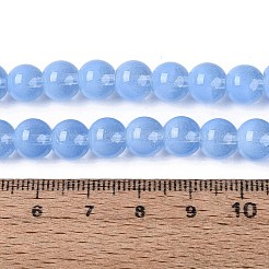Hilos de cuentas de imitación de ojo de gato de vidrio transparente&nbsp;GLAA-Q110-01B-05