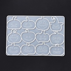 Bricolage citrouille jack-o'-lanterne pendentifs moules en silicone&nbsp;DIY-D060-04