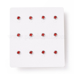 Orecchini a bottone con colonna di strass&nbsp;EJEW-H357-04P-04