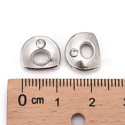 Perles coulissantes de lettre pour la fabrication de bracelet de montre&nbsp;ALRI-O012-D-NR