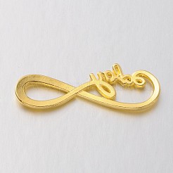 Infinity en alliage de style tibétain avec connecteurs Hope links&nbsp;TIBE-S230-G-LF