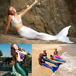 Funkelnder Spandex-Meerjungfrau-bedruckter Fischschuppenstoff mit Hologramm&nbsp;AJEW-WH0118-07B