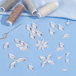 300 pieza de 3 estilos de rhinestone acrílicos para coser&nbsp;MACR-PH0001-76A