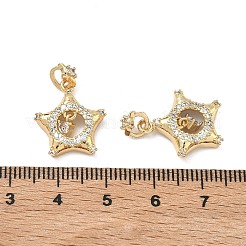 Messing micro pave klare zirkonia anhänger&nbsp;KK-D228-26G