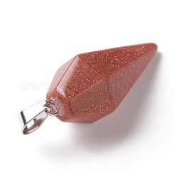 Anhänger aus synthetischem Goldstein mit facettiertem Kegel&nbsp;G-I299-A02